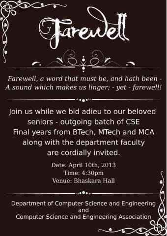 Farewell Invitation Poster